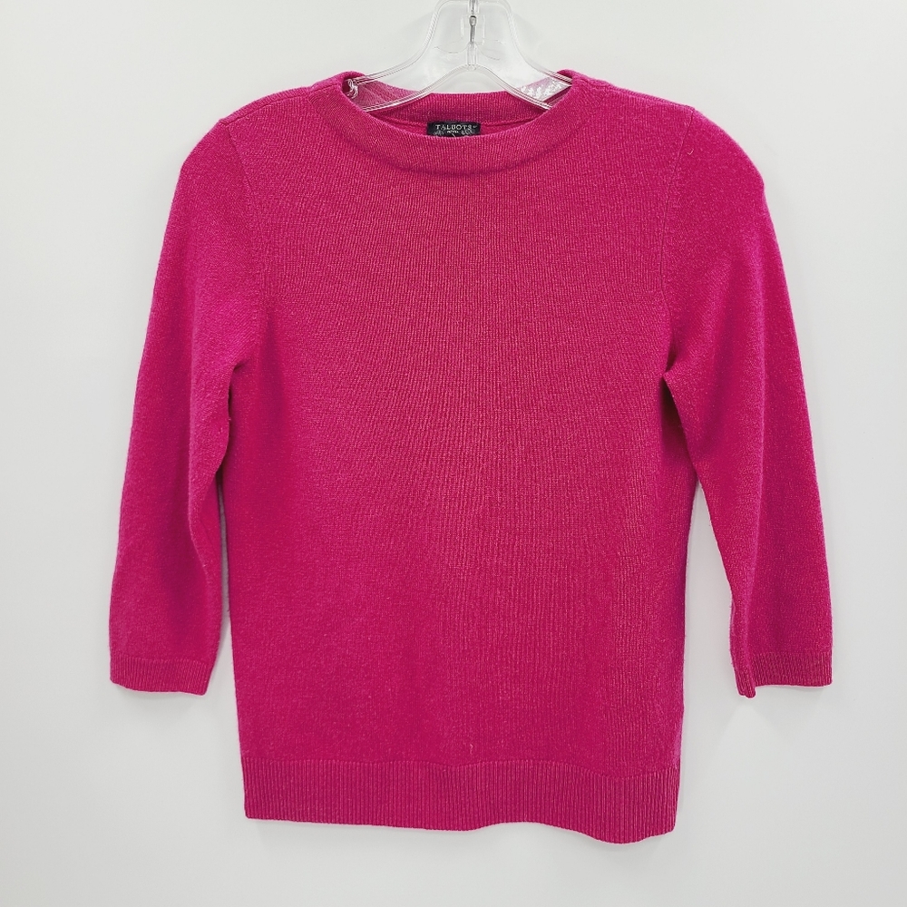 Talbots Petites Fuchsia 100% Cashmere Sweater, Size Small